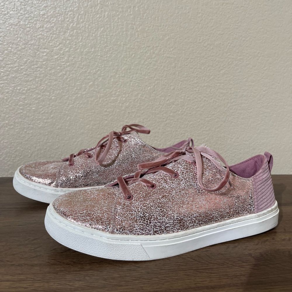 Toms Pink Glitter Sneakers